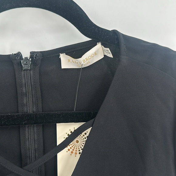 Ramy Brook Allie Lace-Up Long‎ Sleeve Top 10 NWT - Picture 4 of 7